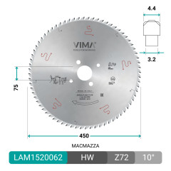 HW circular blade for panel saws