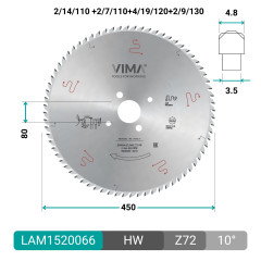 Lame circulaire HW pour scies à panneaux