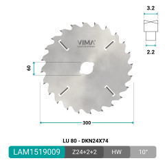 Lama circolare con rasanti per multilama