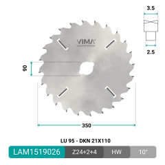 Lama circolare con rasanti per multilama