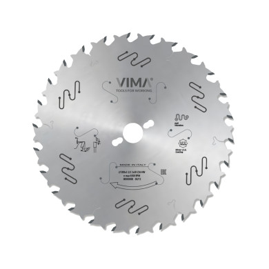 Hoja HW con limitador de viruta