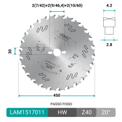 Lama in HW con limitatore di truciolo