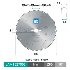 HW LEITZ saw blade for squaring chipboard and MDF