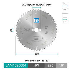 HW circular saw blade LEITZ for professional wood cutting