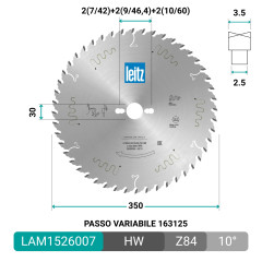 Lame circulaire HW LEITZ pour la découpe professionnelle du bois