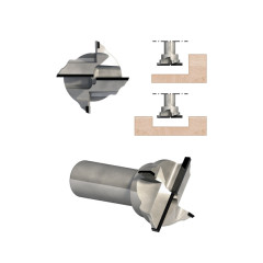 PCD Diamant Planfraeser zum Bohren und Falzen H 4,5 mm negativer Schnitt