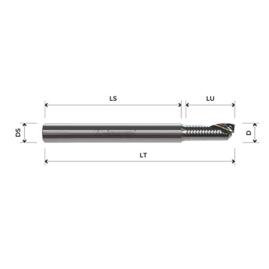 Hardmetalen frees voor aluminium Z1 positief