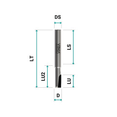 PCD diamantfrees H 3,5mm Z1 negatieve snede HW lichaam