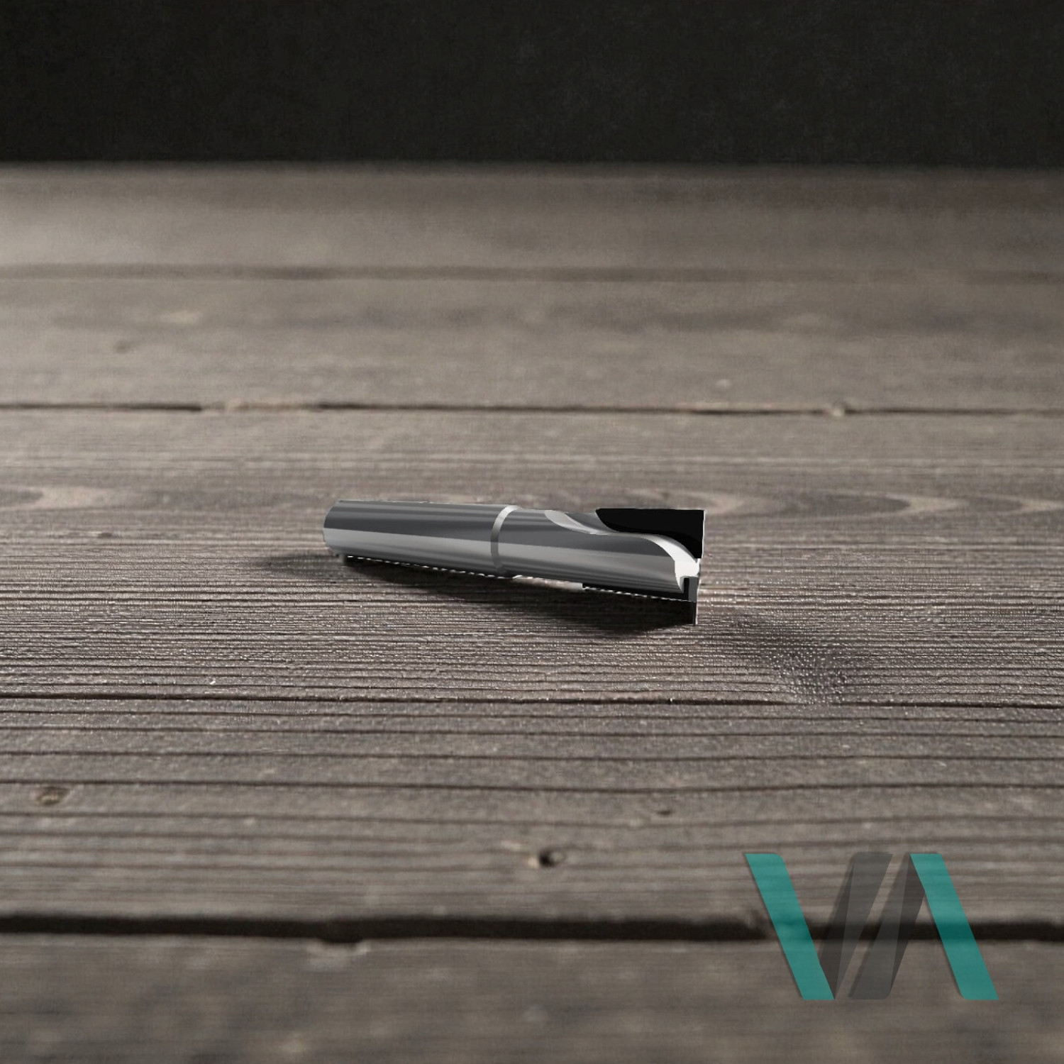 PCD diamond cutter for contouring with alternating positive/negative edge and HW body