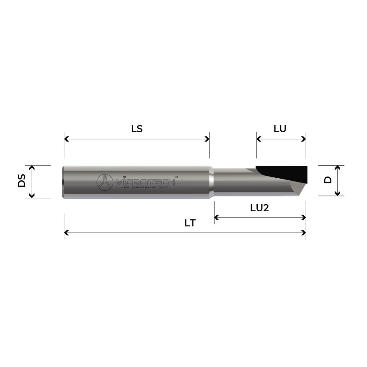 Fresa diamante tagliente dritto Z1 con corpo HW Fresa diamante tagliente dritto Z1 con corpo HW