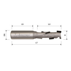 Helical PCD-Diamantfräser H4,5 mm Z1+1 Stahlkörper