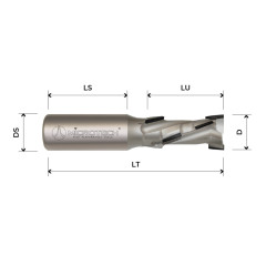 PCD Diamant CNC Oberfräser H2,5 mm Z1+1 / 2+2 Stahlkörper