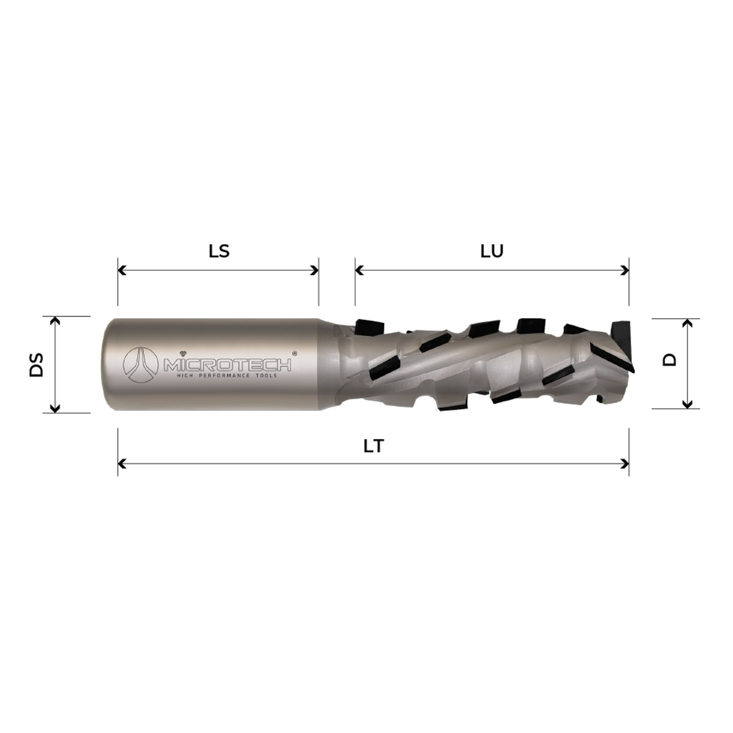 Fresa elicoidale in diamante Z2+2 corpo in acciaio PCD H4,5 mm Fresa elicoidale in diamante Z2+2 corpo in acciaio PCD H4,5 mm