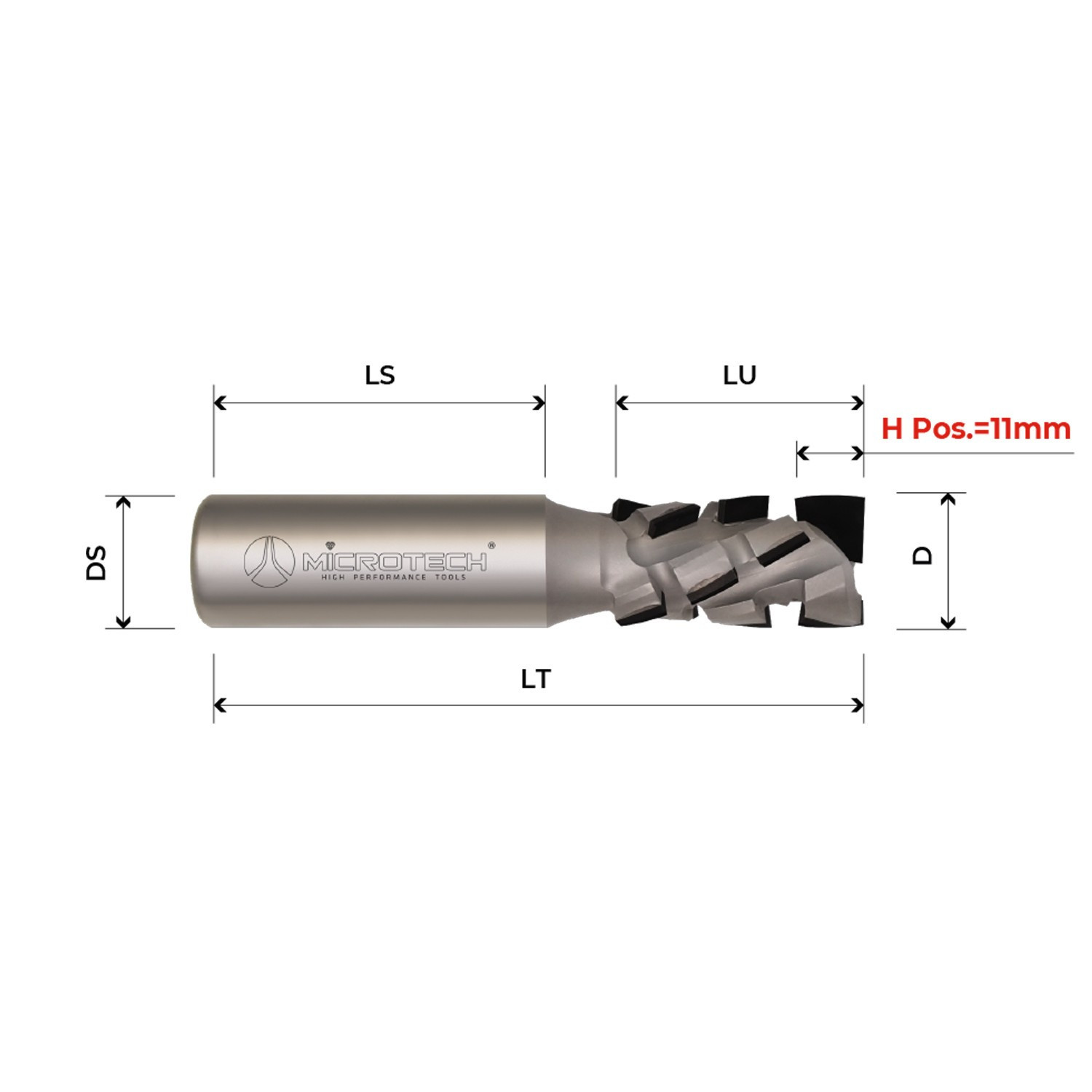 Fresa elicoidale in diamante Z2+2 assiale 30° corpo in acciaio PCD H4,5 mm Fresa elicoidale in diamante Z2+2 assiale 30° corpo in acciaio PCD H4,5 mm