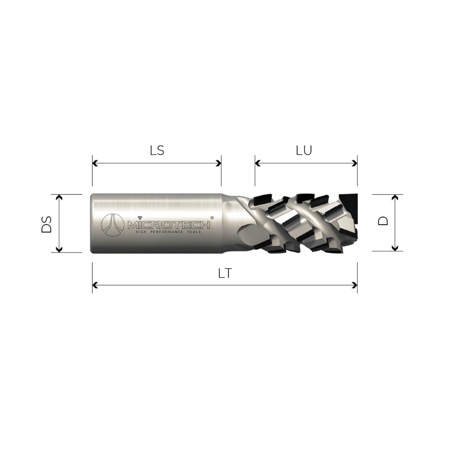 Fresa elicoidale in diamante Z3+3 assiale 30° corpo in acciaio PCD H4,5 mm Fresa elicoidale in diamante Z3+3 assiale 30° corpo in acciaio PCD H4,5 mm