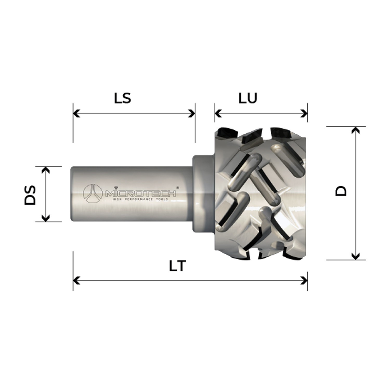 Helicale diamant slijpfrees Z3+3 54,9°