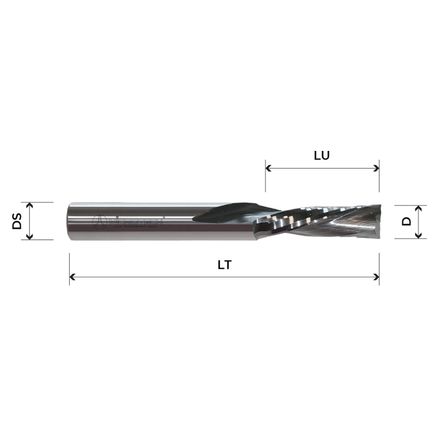 Fraise hélicoïdale HW Z2 négative pour contournage coupe et façonnage du bois