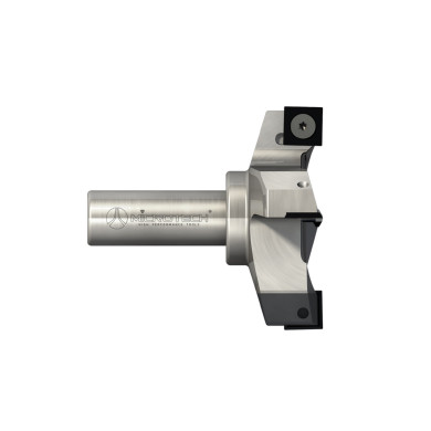 Surfacing cutter with carbide inserts for CNC leveling and rebates