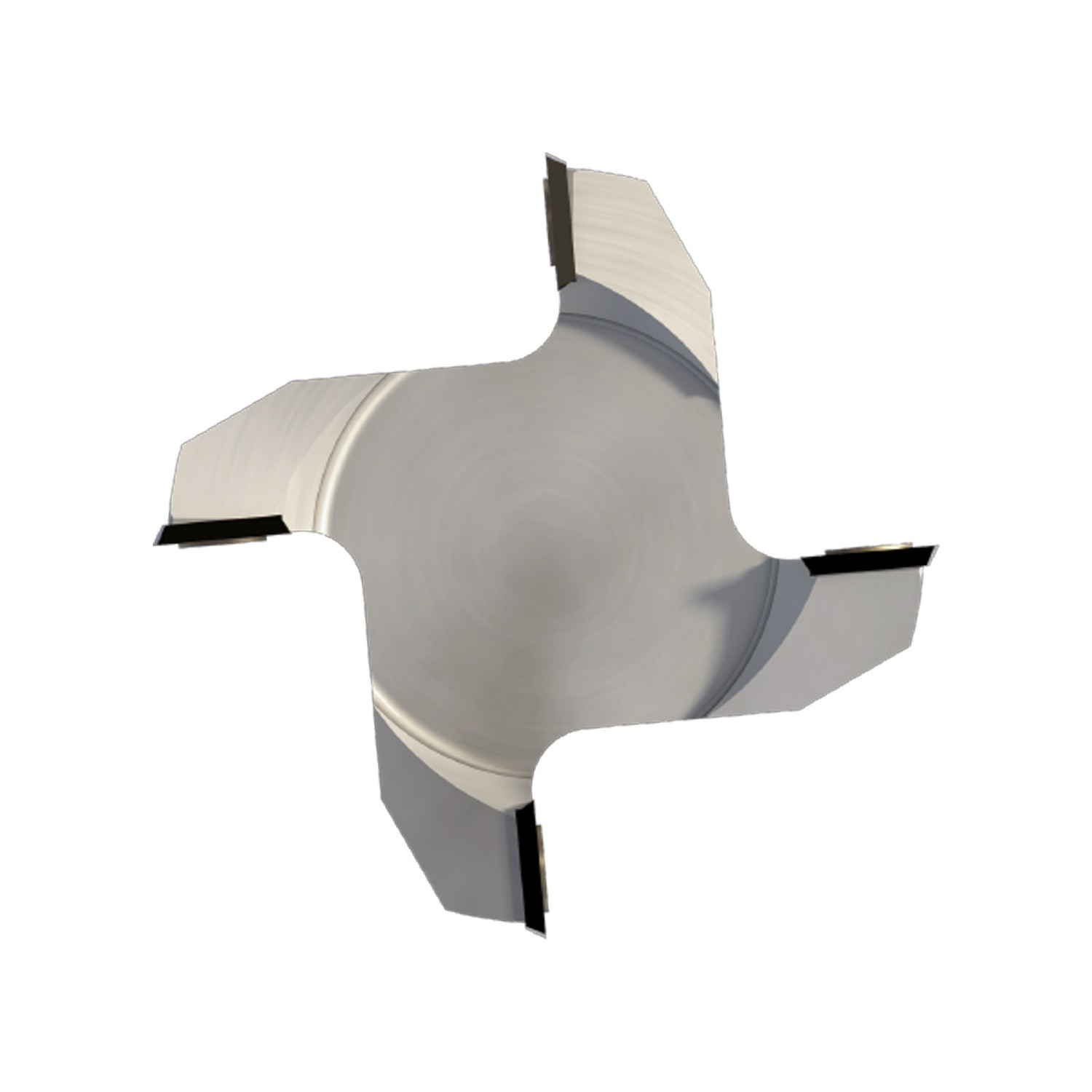 Surfacing cutter with carbide inserts for CNC leveling and rebates