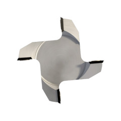 Surfacing cutter with carbide inserts for CNC leveling and rebates