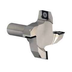 Surfacing cutter with carbide inserts for CNC leveling and rebates