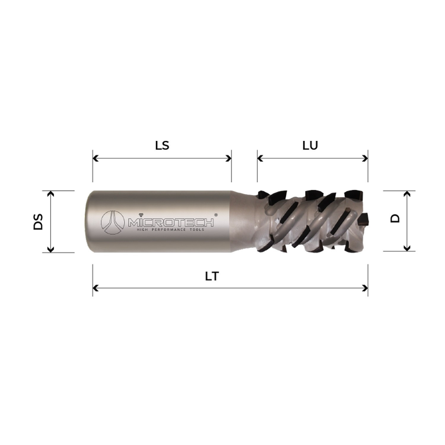 Fresa elicoidale in diamante Z2+2 assiale 54,9° corpo in acciaio PCD H4,5 mm Fresa elicoidale in diamante Z2+2 assiale 54,9° corpo in acciaio PCD H4,5 mm