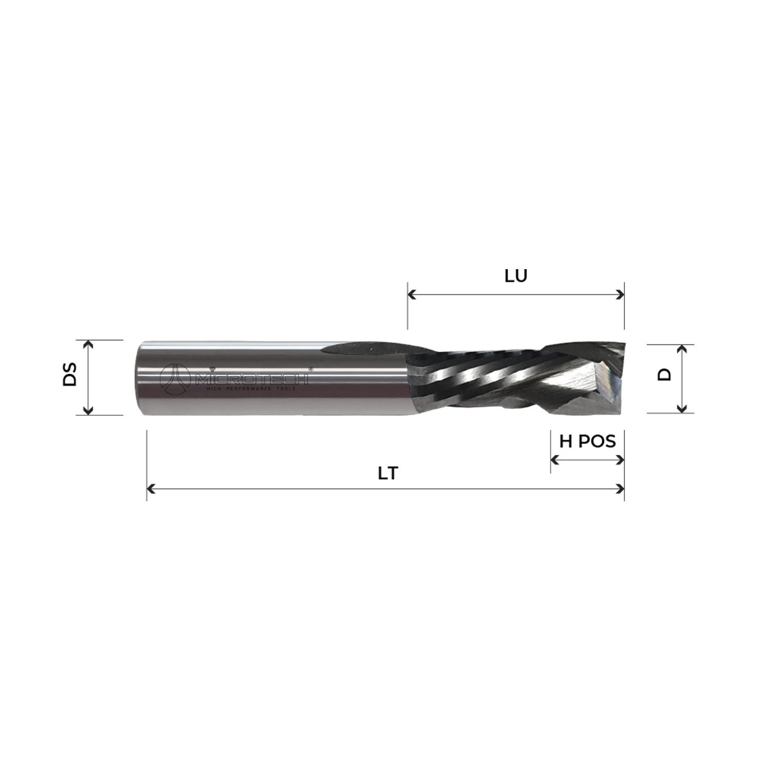 Up down carbide helical cutter for contouring cutting and shaping Z2+2
