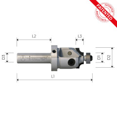 Fresa alta precisione porta inserti intercambiabili in diamante con cuscinetto copia