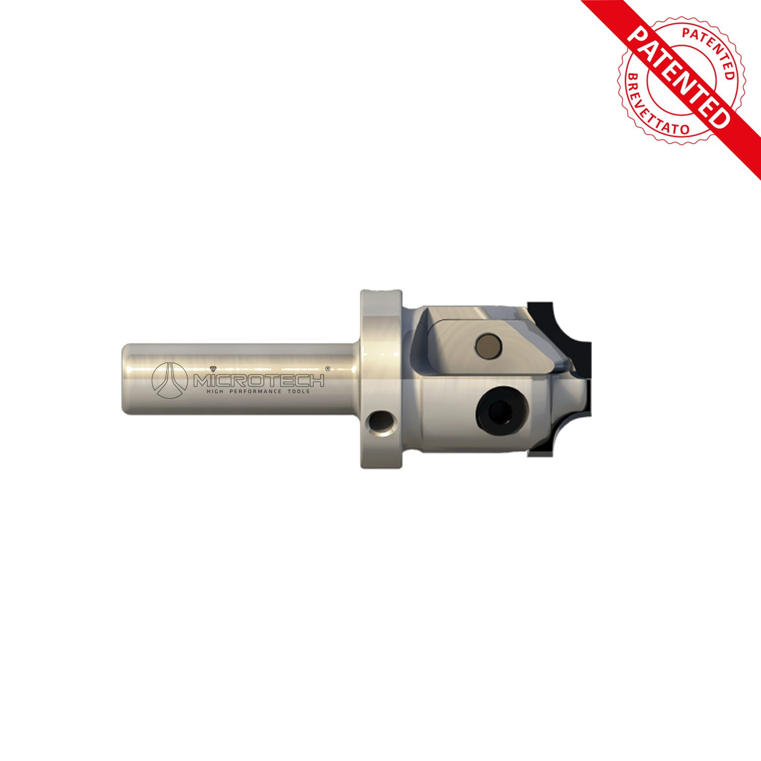 Fresa alta precisione porta inserti intercambiabili in diamante con tagliente centrale Fresa alta precisione porta inserti intercambiabili in diamante con tagliente centrale