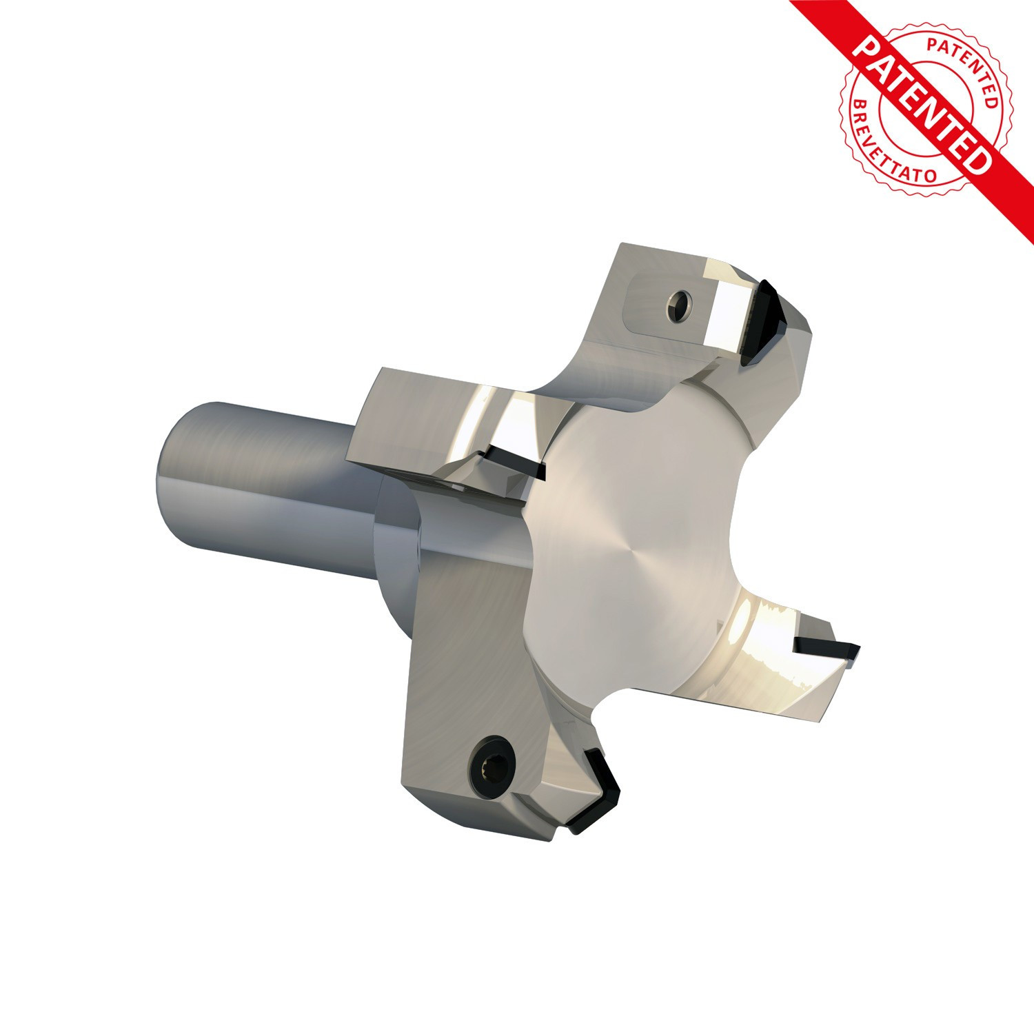 High precision indexable diamond cutter for CNC surfacing and leveling operations