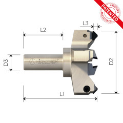 Fresa alta precisione porta inserti intercambiabili in diamante per spianatura e calibratura piani CNC