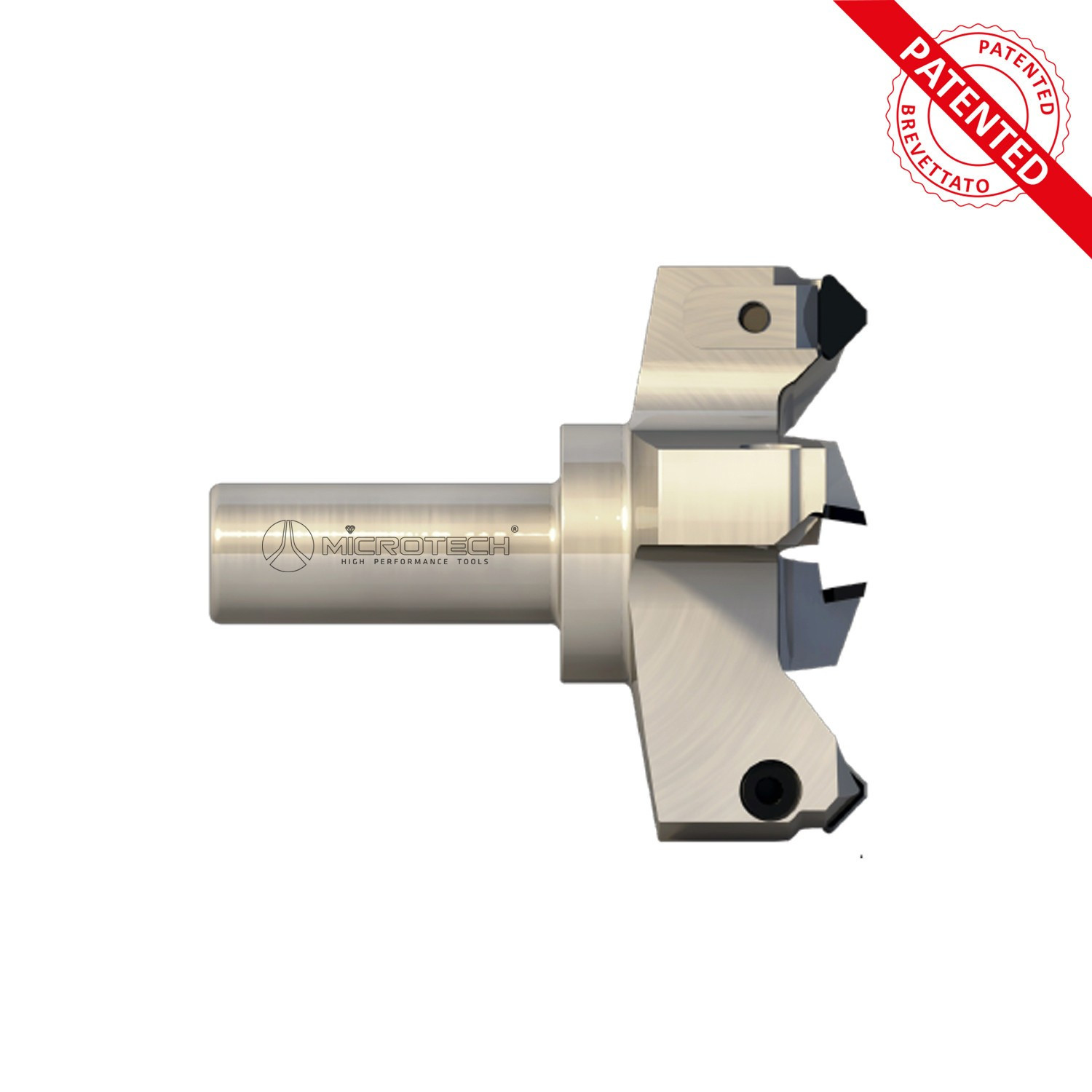 High precision indexable diamond cutter for CNC surfacing and leveling operations