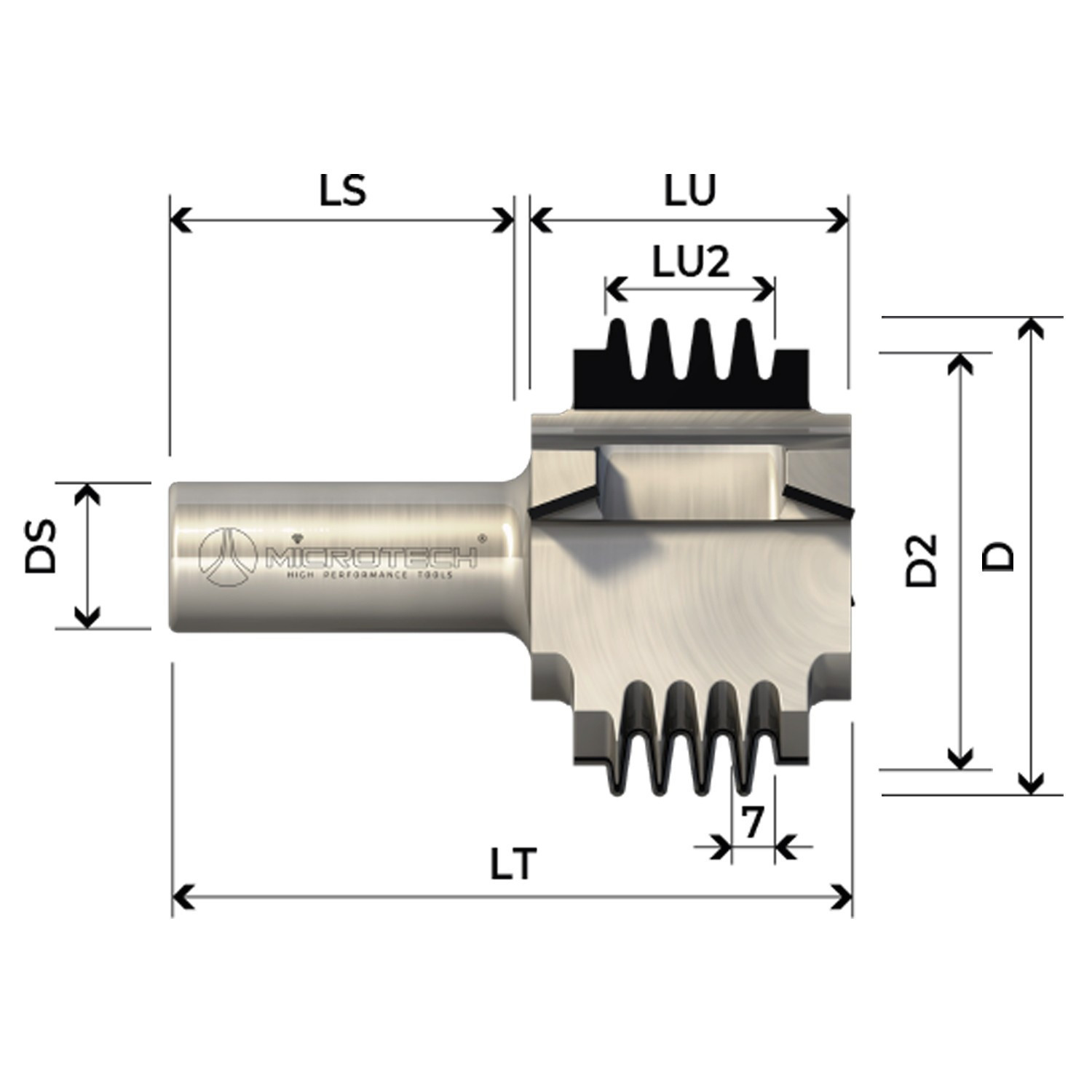 PCD finger joint shank cutter
