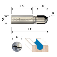 Fresa sferica in diamante Z2