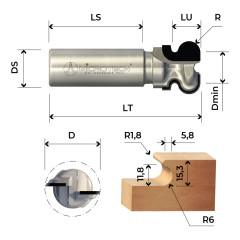 Fresa per maniglie - Profilo 2