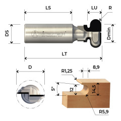 Fresa per maniglie - Profilo 3
