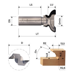 Fresa per maniglie - Profilo 9