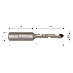 PCD through hole drilling bit Z1
