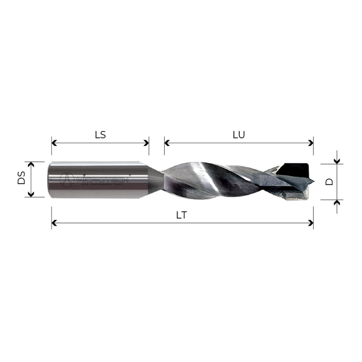 PCD blind holes drilling bit Z2 PCD blind holes drilling bit Z2