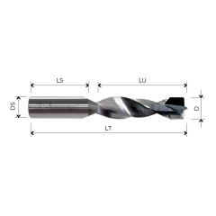PCD blind holes drilling bit Z2