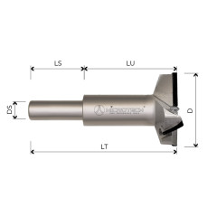 PCD blind holes drilling bit Z2+2 with adjustable centering