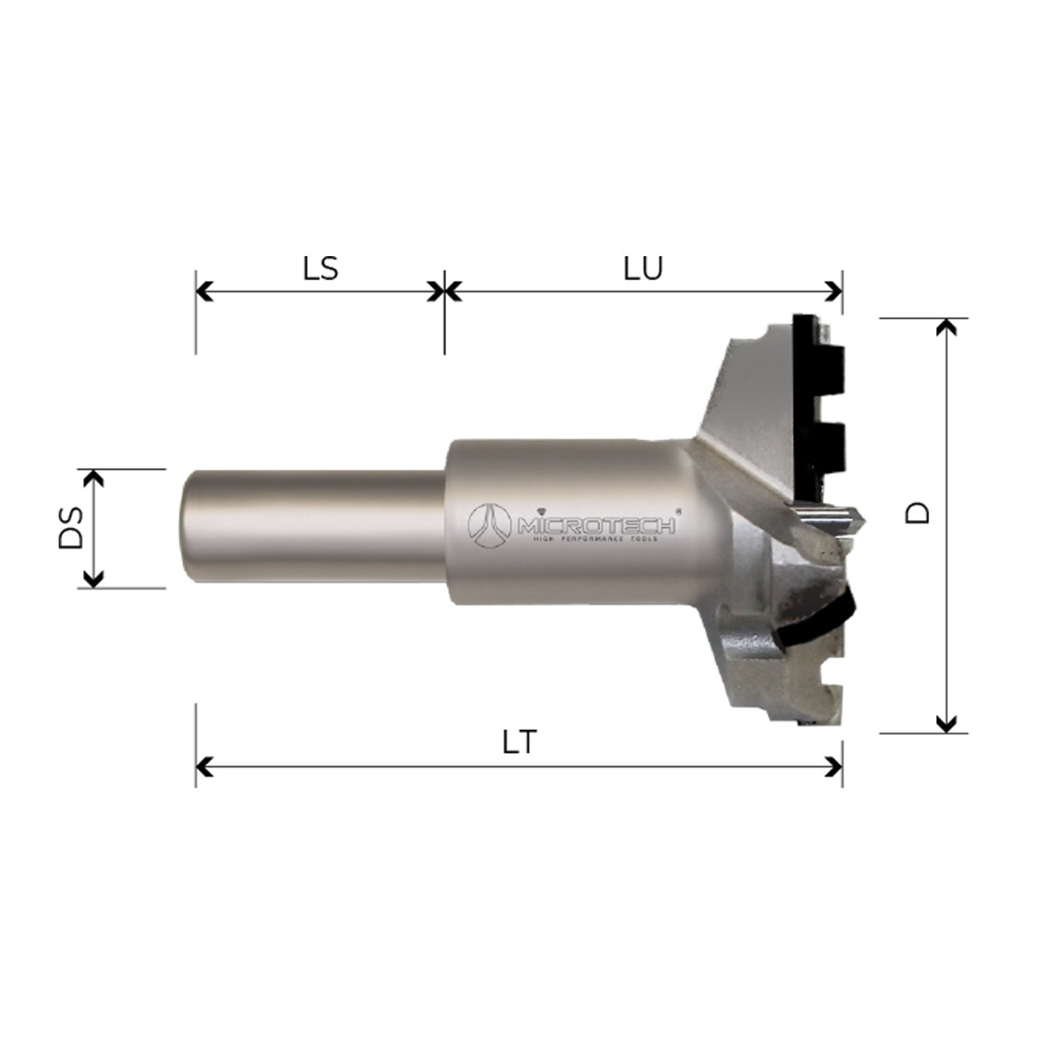 Punta foratrice per fori ciechi Z2+2 con rompitruciolo