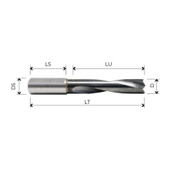 Solid carbide dowel drills
