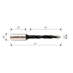 HW through holes drilling bit