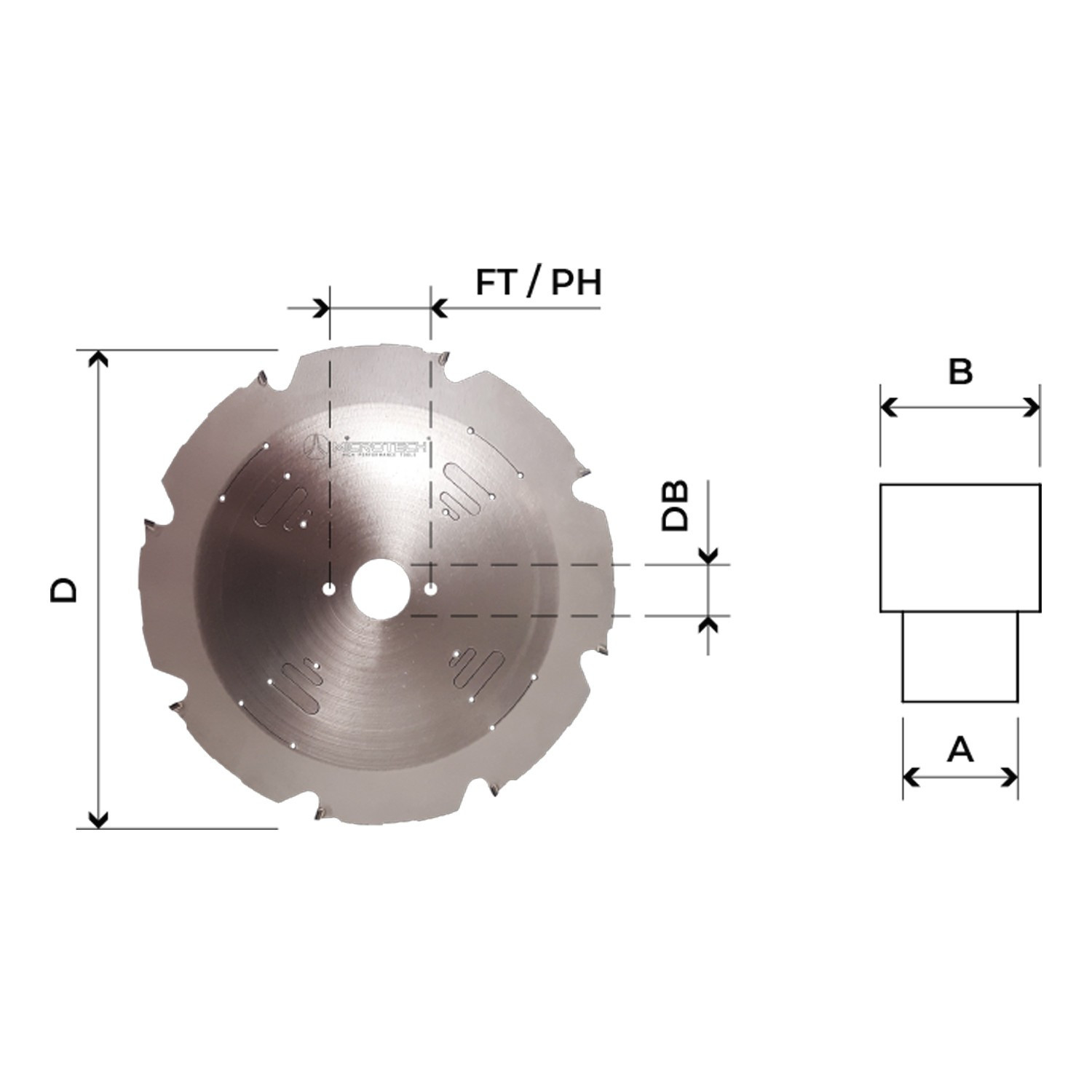 Diamant-PCD H4 Sägeblatt für Handmaschinen für harte und abrasive Materialien