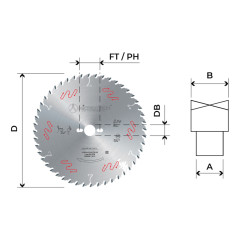 HW-Sägeblatt für präzises Besäumen mit hoher Leistung