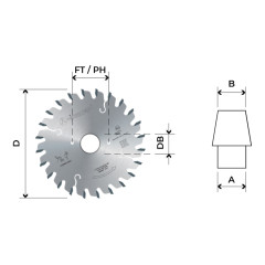 Conical HW scoring blade