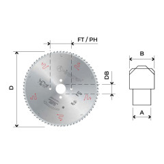 Lâmina circular em HW para seccionadoras