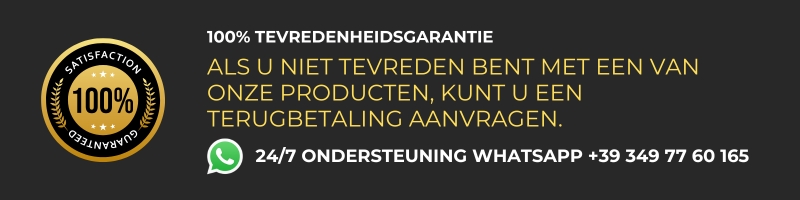 100% TEVREDENHEIDSGARANTIE 100% TEVREDENHEIDSGARANTIE