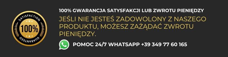 100% GWARANCJA SATYSFAKCJI LUB ZWROTU PIENIĘDZY